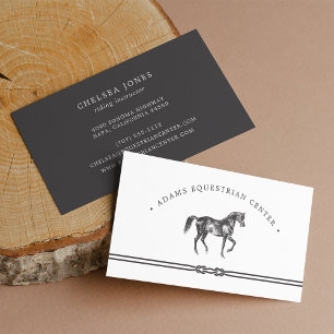 Equestrian Centre   Stables   Riding Instructor Business Card