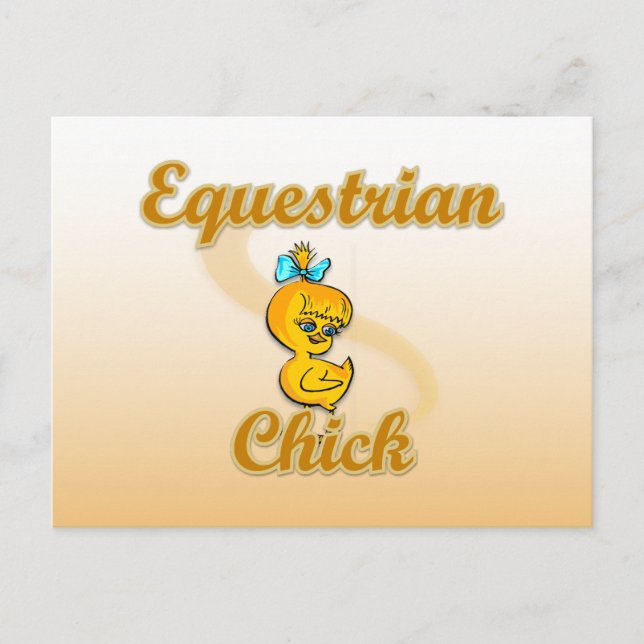 Equestrian Chick Postcard (Front)