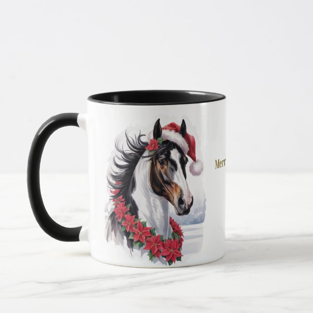 Equestrian Christmas Coffee Mug (Left)