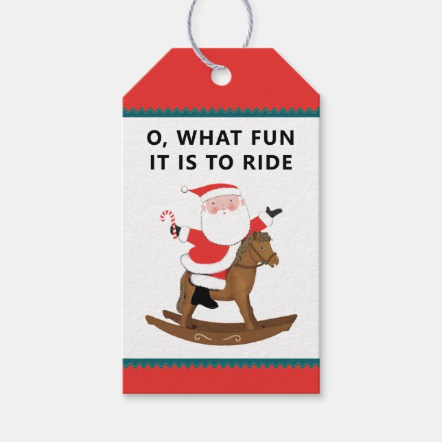Equestrian Christmas Gift Tags (Front)