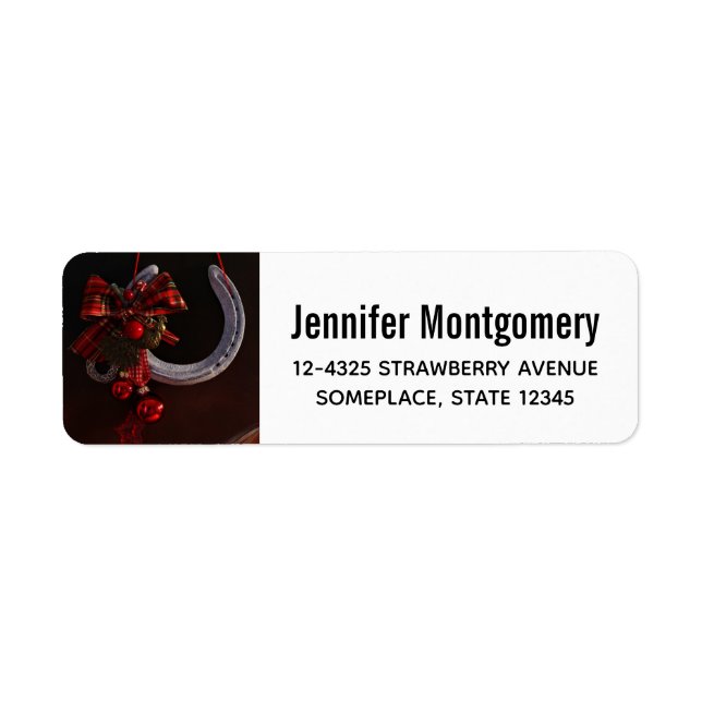 Equestrian Christmas Hanging Horseshoe Photo (Front)