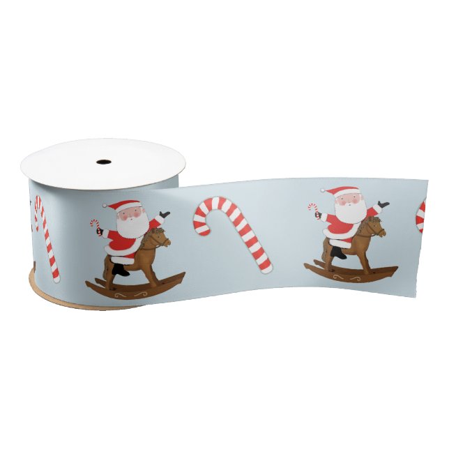 Equestrian Christmas Holiday Gift Satin Ribbon (Spool)