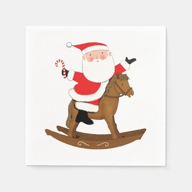 Equestrian Christmas Party Napkin (Front)