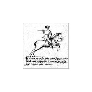 Equestrian Combat (Mediaeval Manuscript 1.2) Rubber Stamp