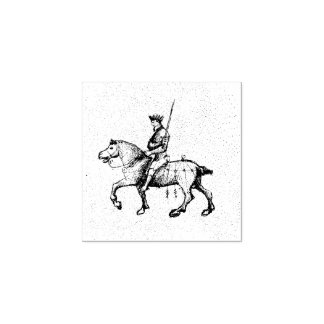 Equestrian Combat (Mediaeval Manuscript 1.3) Rubber Stamp