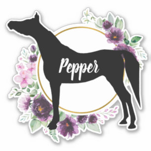 Equestrian Custom horse Name Floral Sticker