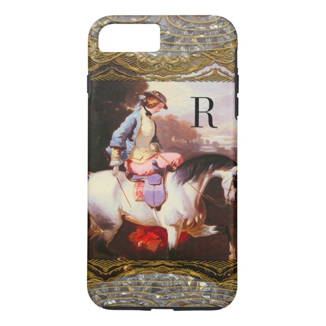 Equestrian Elsa Monogram 7 Plus Case-Mate iPhone Case (Back)