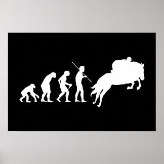 Equestrian Evolution from Man to Horseback Poster