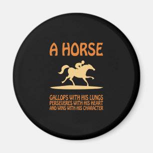 Equestrian Gift A Horse Gallops Magnet