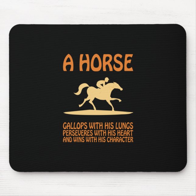 Equestrian Gift | A Horse Gallops Mouse Mat (Front)