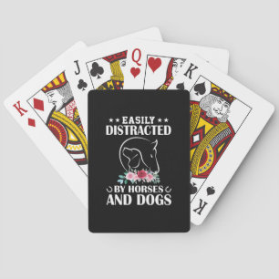 Equestrian Gift Easily Distracted By Horses Playing Cards