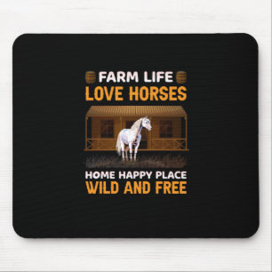 Equestrian Gift Farm Life Love Horses Mouse Mat