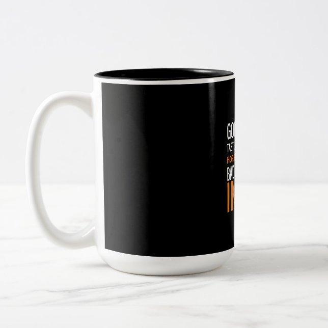Equestrian Gift | Good Taste In Horse Two-Tone Coffee Mug (Left)