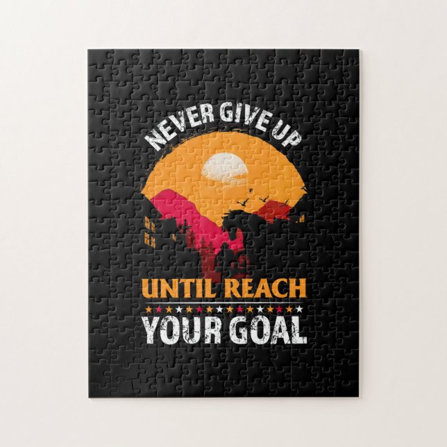 Equestrian Gift | Never Give Up Until Reach Jigsaw Puzzle (Vertical)