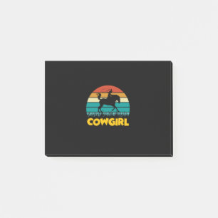 Equestrian Gift Vintage Cowgirl Post-it Notes