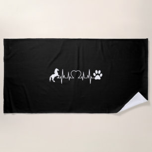 Equestrian Gifts For Girls Horse Cat And Dog Paw H Beach Towel