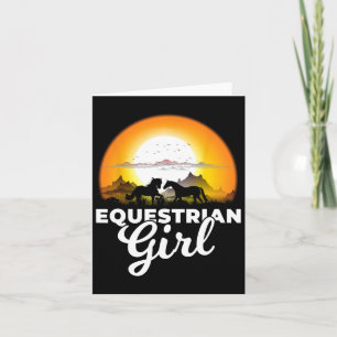 Equestrian Girl - A Girl Who Loves Horses T Shirt Card