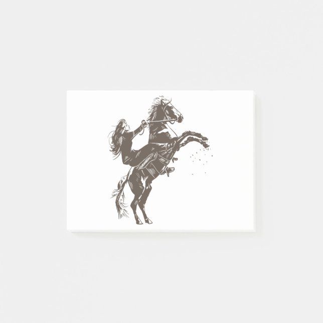 Equestrian Girl - Riding Horse Post-it Notes (Front)