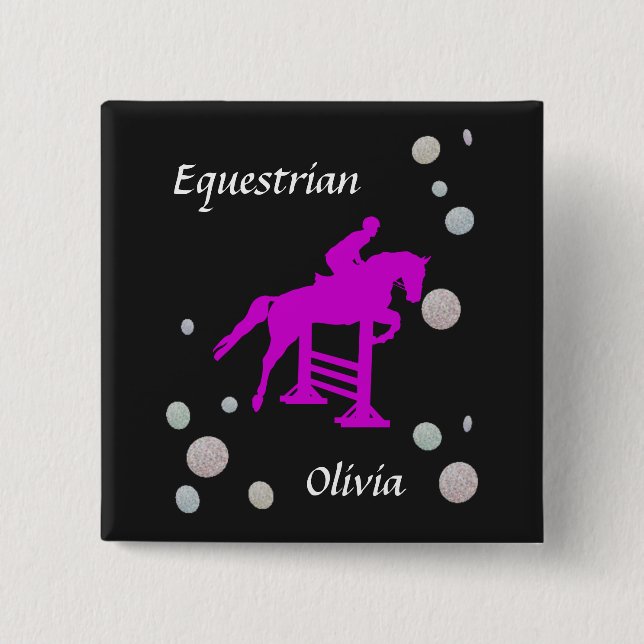 Equestrian Girls 15 Cm Square Badge (Front)