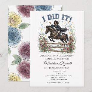 Equestrian Graduation Party Invitation