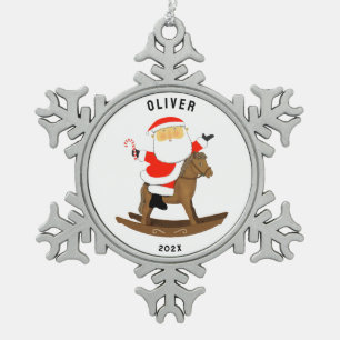 Equestrian Horse 2025 Collectable Snowflake Pewter Christmas Ornament