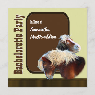 Equestrian horse bachelorette party invitation