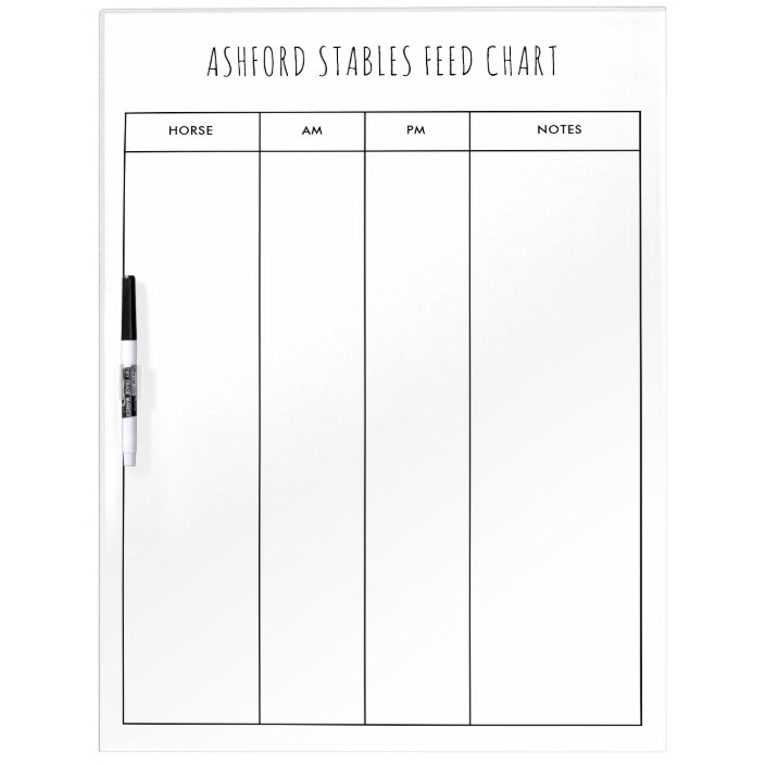 equestrian-horse-barn-feed-chart-care-chart-dry-erase-board-zazzle-co-uk