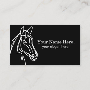 Equestrian horse company business card template