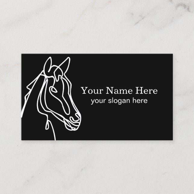 Equestrian horse company business card template (Front)