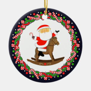 Equestrian Horse Holiday Gift Ceramic Tree Decoration