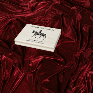 Equestrian Horse Jockey  Rubber Stamp