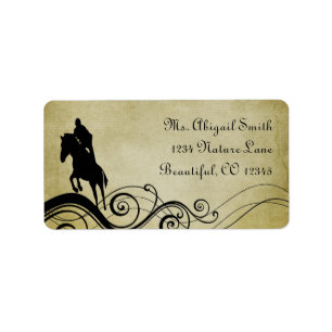 Equestrian Horse Jumping Address Label