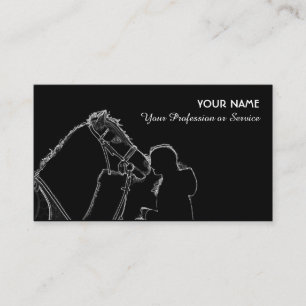 Equestrian horse lovers and riding enthusiasts bus business card