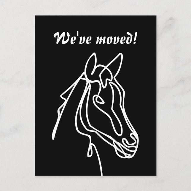 Equestrian horse moving postcards for new home (Front)