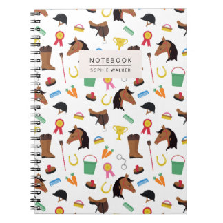 Equestrian Horse Pattern Notebook