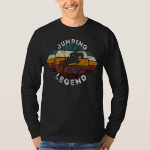 Equestrian Horse Rider Retro Jumping Legend Show J T-Shirt