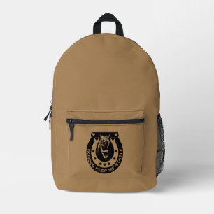 Equestrian Horse Riders Printed Backpack