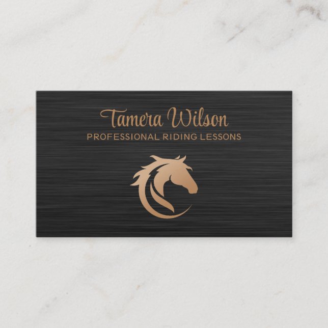 Equestrian Horse Riding Lesson Service Business Card (Front)