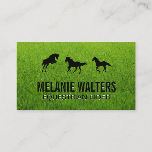 Equestrian Horse Services Business Card (Front)