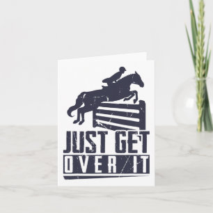 Equestrian Horse Show Jumping Horse Jumping Horseb Card