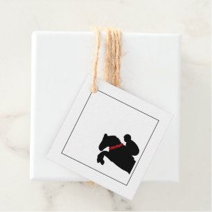 Equestrian Horse Show Rider Jumper Red Roses Favour Tags