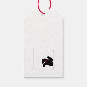 Equestrian Horse Show Rider Jumper Red Roses Gift Tags