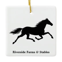 Equestrian Horse Stable Name White