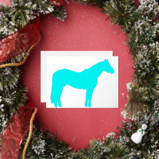 Equestrian Horse Themed Foil Holiday Card
