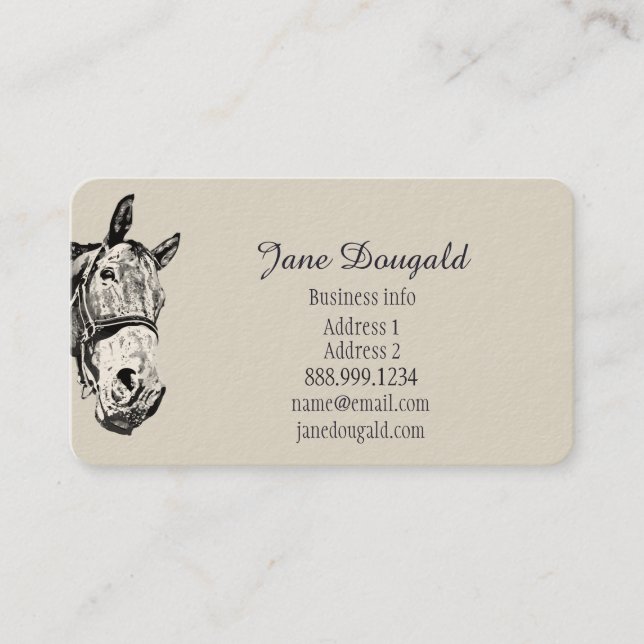 Equestrian Horse Trainer Training Coach  Business Card (Front)