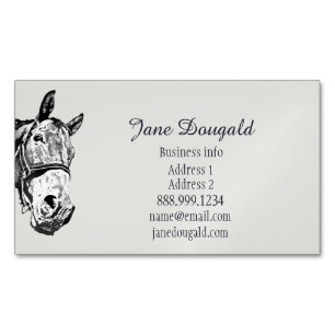 Equestrian Horse Trainer Training Coach  Magnetic Business Card