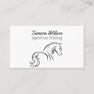 Equestrian Horse Training Service Business Card