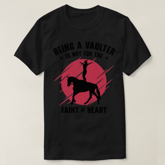 Equestrian Horse Vaulting Vaulter Horseback Riding T-Shirt (Design Front)