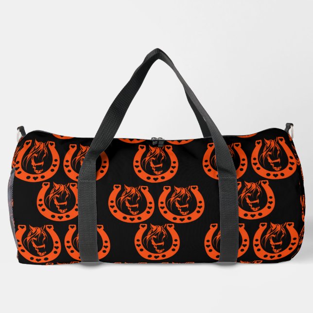 Equestrian Horseback Gift Duffle Bag (Back)