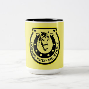 Equestrian Horseback Riders Two-Tone Coffee Mug